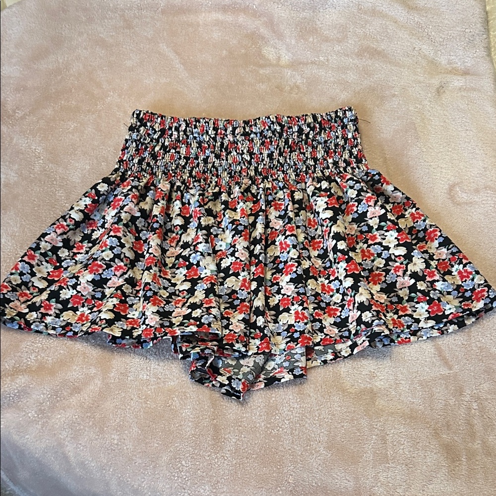SHEIN Black Floral Women's Skorts